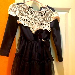 Beautiful lace navy dress